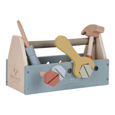 Wooden toolbox blue little dutch