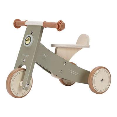 little dutch child's wooden tricycle olive green colour