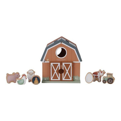 little farm shape sorter childs wooden toy by little dutch