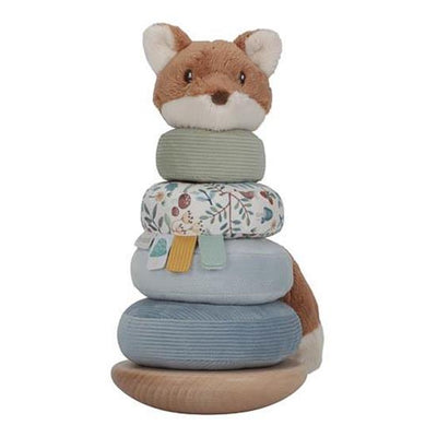 forest friends fox rocking ring stacker baby toy by little dutch