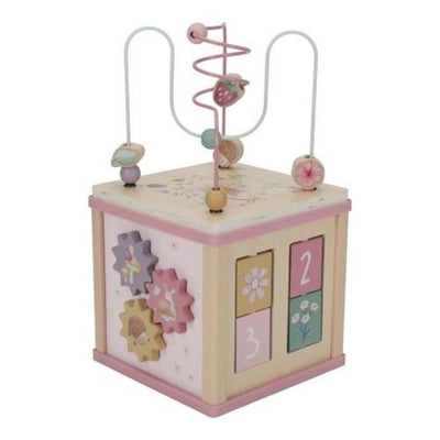 fairy garden pink activity cube for babies and toddlers by little dutch 