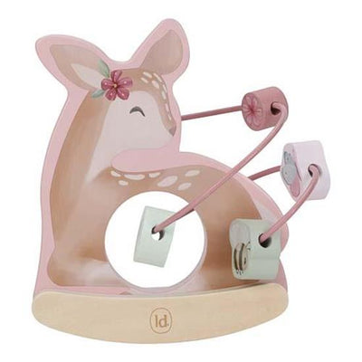 Little dutch pink wooden rocking deer baby toy