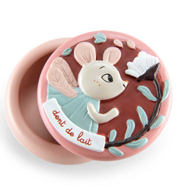 moulin roty pink mouse milk teeth box