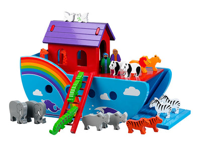 lanka kade rainbow large noah's ark child's toy