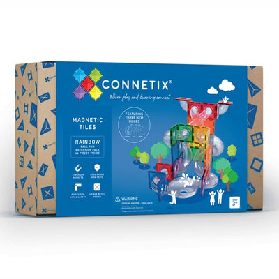 connetix magnetic tiles ball run expansion pack 66 pieces