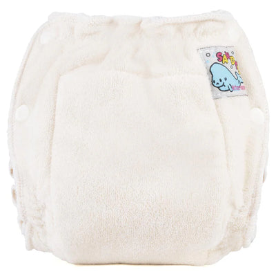 natural cotton sandy's motherease fitted nappy