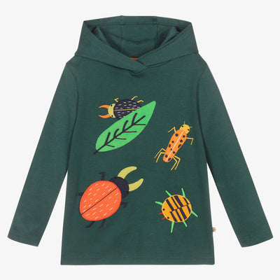 Childs Frugi Campfire Hooded Top Fir Tree / Bug
