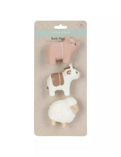 little farm toy bath figures for babies and children by little dutch