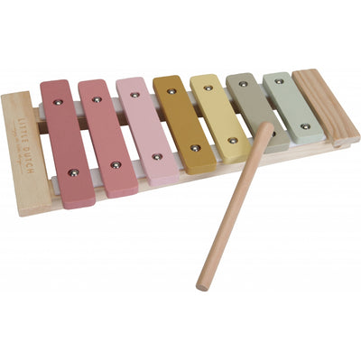 childrens pink wooden xylophone little dutch